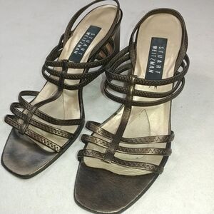 Stuart Weitzman Sz 9 M Open Toe Slingback Sandals